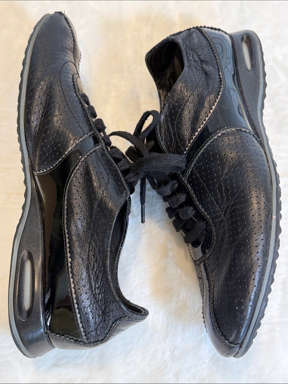 Cole Haan Nike Air Bria Perforated Leather Lace-Up Sneakers - Picture 10 of 12